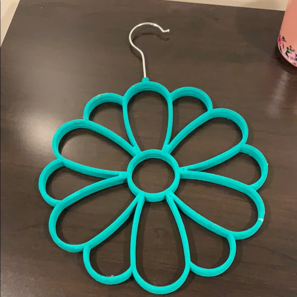 Teal hanger for scarves